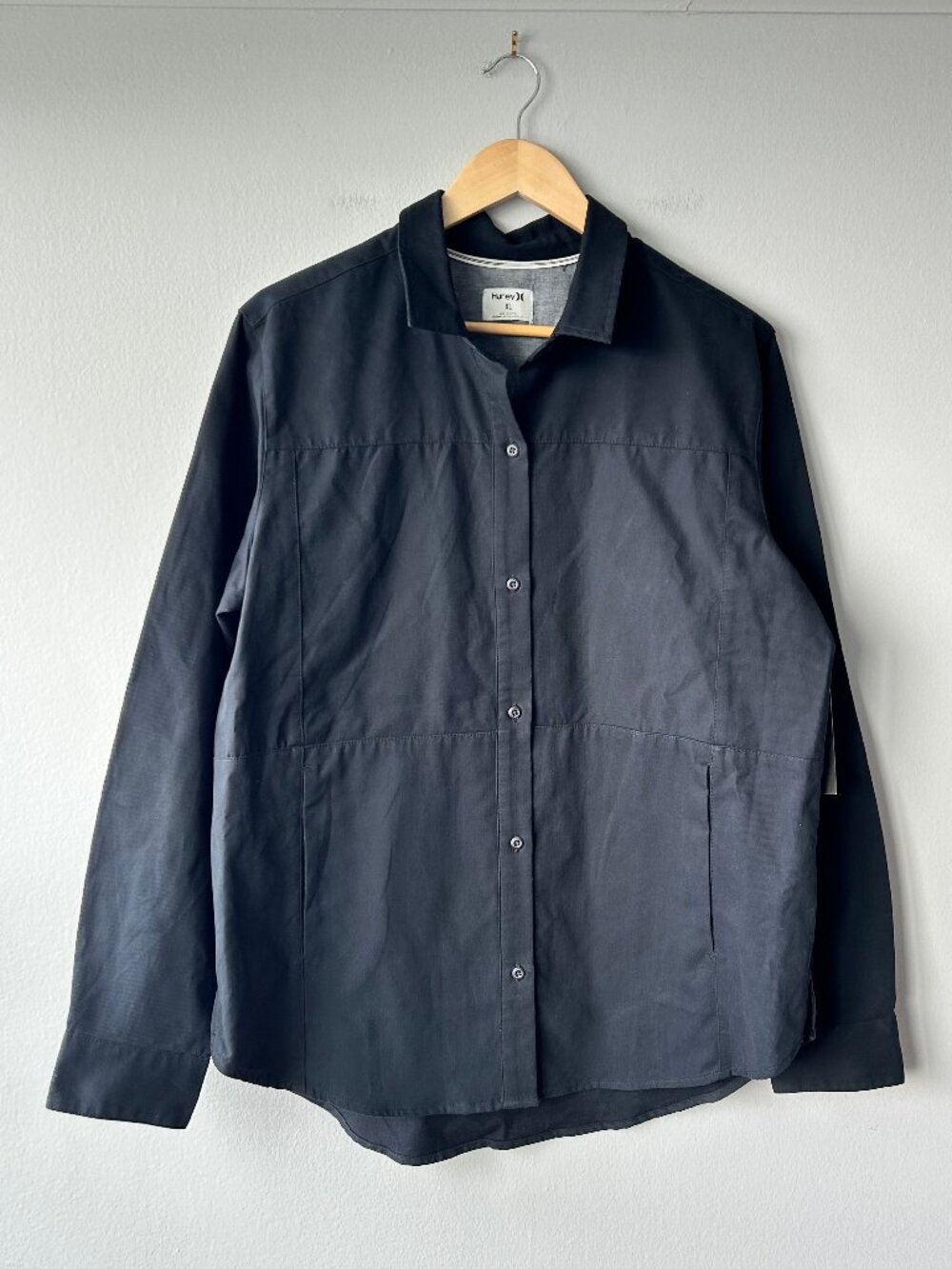 Hurley Wilson Shacket Black Shirt Jacket NWT XL 100% Cotton Utility Overshirt
